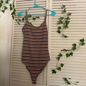 ✨colorful striped bodysuit